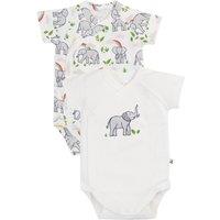 Frugi Shay Summer 2 Pack Body in White | Size: 12-18 m