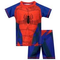 Marvel Boy's Spiderman Two Piece Swim Set in Blue | Size: 3-4 Years