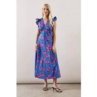 Wallis Women's Petite Bias Cut Satin V Neck Dress in Purple | Size: 12