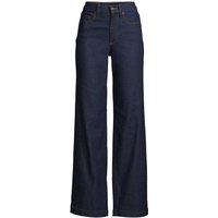 Lands' End Women's Recover Wide Leg Jeans, High Waisted in Dark Indigo | Size: 18L