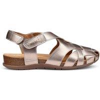 Hotter Women's Wide Fit 'Carpa' Closed-Toe Sandals in Rose Gold | Size: 6