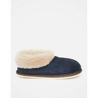 Celtic & Co Women's ' Shearling Bootee Slippers in Dark Navy | Size: 6