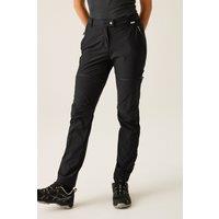 Regatta Women's Mountain Zip Off-Walking Trousers in Jet Black | Size: 18