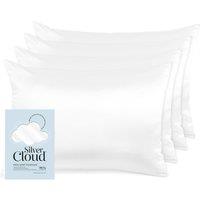Silver Cloud Women's Silver Ion Infused Satin Pillowcase White - 4 Pack