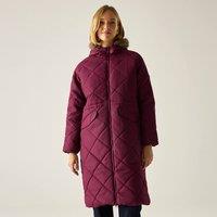 Regatta Women's Freyla Hooded Water-Repellent Insulating Padded Jacket in Purple | Size: 14