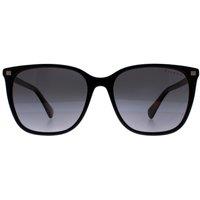 Ralph by Ralph Lauren Women's Square Shiny Black with Havana Grey Gradient Polarized RA5293