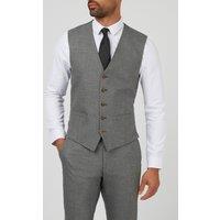 Antique Rogue Men's Grey Texture Waistcoat | Size: 50R