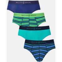 British Boxers Men's Pack of Four "Electric Lime" Bamboo Briefs | Size: Large