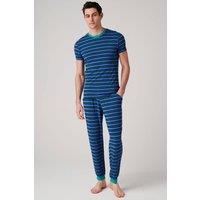 British Boxers Men's "Ultramarine" Bamboo Pyjama Set in Bright Blue | Size: Large