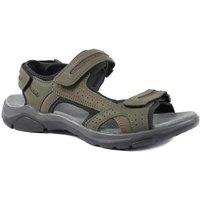 Pavers Men's Comfy Triple Touch Fasten Sandals in Khaki | Size: 8