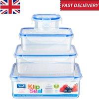 Bedsland SZ 4pk Airtight Food Storage Container Set 2.4L 1.5L 900ml 220ml in Clear | Size: 1000ml
