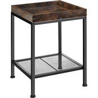tectake Bedside Table Rochester in Dark Brown