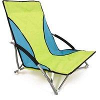 MANTRARAJ Folding Camping Seat Fishing Beach Pool Low Deck Chair Outdoor Garden in Green