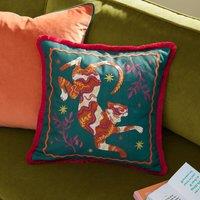 Furn Les Animaux Tigeress Tufted Cushion | Size: 45 cm x 45 cm