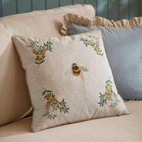 Wylder Ramble Bee Tufted Cushion in Light Beige | Size: 45 cm x 45 cm