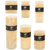 Nicola Spring Vanilla Pillar Candles - 6 Sizes - Cream - Pack of 6 in Beige
