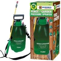 BARGAINS-GALORE 5l Manual Pump Fence Pressure Sprayer Multipurpose Outdoor Garden Tool in Green