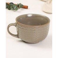 Dibor Set of 2 Dark Grey Large Stoneware Cups Coffee Mugs | Size: 2 Pack
