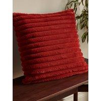 Catherine Lansfield 'Cosy Ribbed' Cushion in Burnt Orange | Size: 45 cm x 45 cm