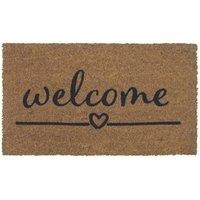 THE RUGS Coir Doormat Gainsborough Welcome Heart 40x70 cm | Size: 40 cm x 70 cm
