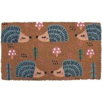 THE RUGS Coir Doormat Gainsborough Hedgehogs 40x70 cm | Size: 40 cm x 70 cm