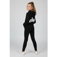 BCouture Girl's Leggings & Hoodie Set in Black | Size: 12-13 Years
