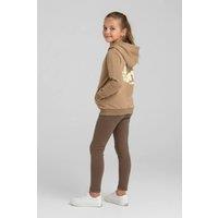 BCouture Girl's Leggings & Hoodie Set in Brown | Size: 12-13 Years