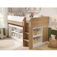 Flair Aiden Kids Cabin Bed with Storage in Brown | Size: Single