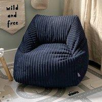 rucomfy Beanbags rucomfy Indoor Jumbo Cord Snuggle Bean Bag Chair for Kids in Navy