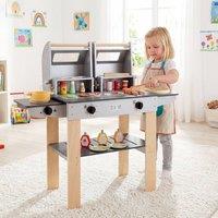 CASART Wooden Kids Barbecue Grill Playset Toy Grill Pretend BBQ Play Set