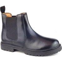 Frank James Men's Leather Chelsea Ankle Boots in Black | Size: 2