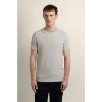 Larsson & Co Men's Osvald - Jacquard Textured T-Shirt in Taupe | Size: Large