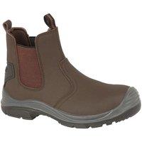 Grafters Men's Steel Toe Safety Dealer Boots in Brown | Size: 13