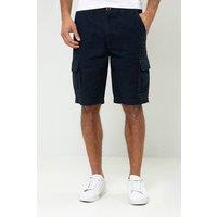 Threadbare Men's Cotton 'Bute' Cargo Shorts in Navy | Size: 32R
