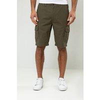 Threadbare Men's Cotton 'Bute' Cargo Shorts in Khaki | Size: 32R