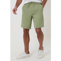 Threadbare Men's Elasticated Waist Stretch Chino Shorts in Pale Green | Size: 34R