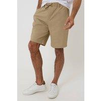 Threadbare Men's Elasticated Waist Stretch Chino Shorts in Stone | Size: 32R