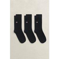 Gant Men's Shield Socks 3-Pack Ebony Black | Size: 42