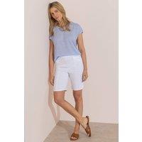 Klass. Women's Pull On Stretch Shorts in White | Size: 18