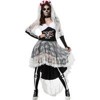tectake Women's Scary Skeleton Bride | Size: 2XL