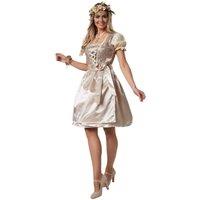 tectake Women's Burgau Mini Dirndl Model 1 in Beige | Size: Large