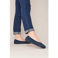 Moshulu Women's 'Banoffee 2' Ballerina Slippers in Indigo | Size: 3