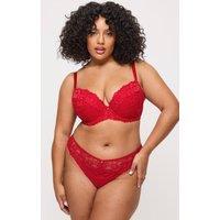 Ann Summers Women's Sexy Lace Padded Plunge Bra in Red | Size: 30D