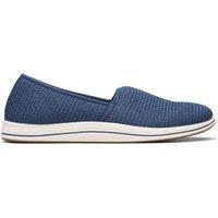 Clarks Women's Brinkley Strech Navy Slip Ons in Blue | Size: 5-Standard Fit