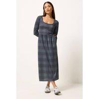 PixieGirl Women's Petite Check Midi Dress in Dark Grey | Size: 18