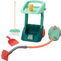 Living and Home Pretend Playset Cleaning Trolley Toy Set for Children