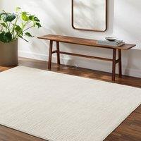 Livabliss Freud-Modern Ivory Black Brown High Pile Living Dining Bedroom Rug | Size: 200 cm x 275 cm
