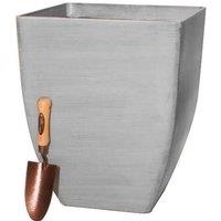 Primrose Stone Effect Resin Indoor Outdoor Planter Plant Pot in Grey 52cm