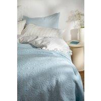 Soak&Sleep Quilted Cotton Bedspread in Light Blue | Size: Single
