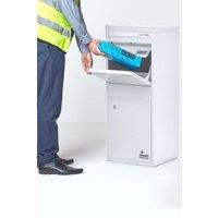Homescapes Smart Parcel Box Large Front Access Secure Delivery Box in White
